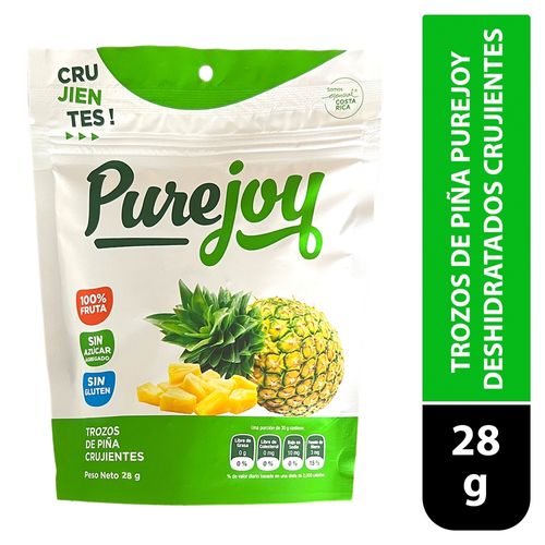 Trozos de Piña PureJoy Deshidratados Crujientes - 28 g