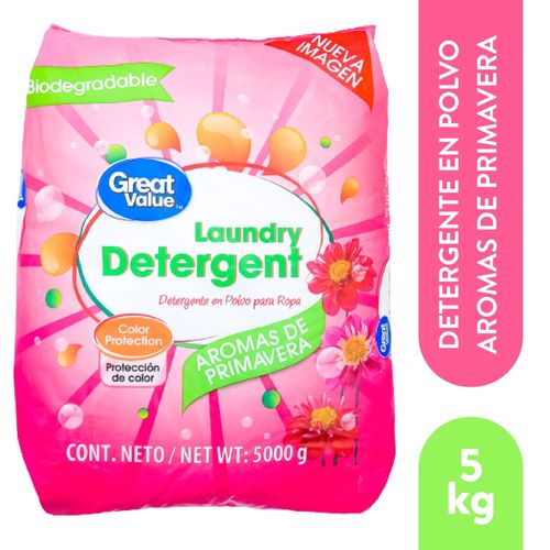 Detergente en polvo Great Value aroma primavera - 5000 g