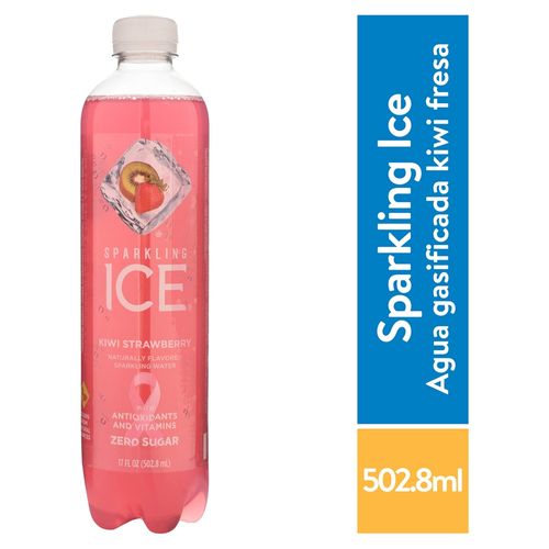 Agua gasificada Ice sabor kiwi fresa - 502.8 ml
