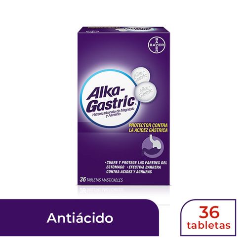 Antiácido Bayer alka gastric caja 36 tabletas - Precio indicado por tableta