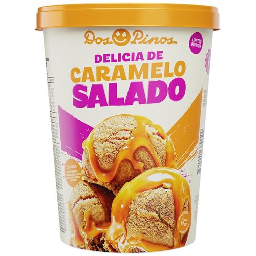 Helado Dos Pinos caramelo salado - 540 g