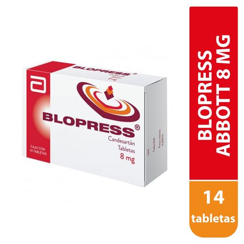 Blopress 8 mg caja 14 comprimidos - Precio indicado por caja