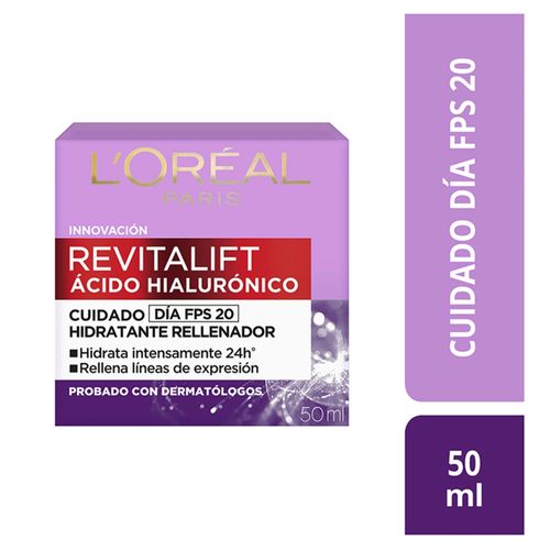 Crema L'Oréal París Día Hidratante Revitalift Acido Hialuronico - 50 ml