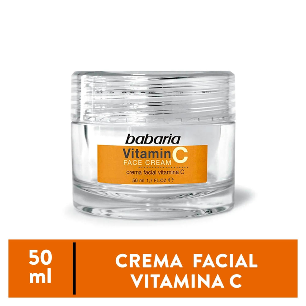 Babaria Crema Facial Vitamina C Antioxidante e Hidratante 50 ml