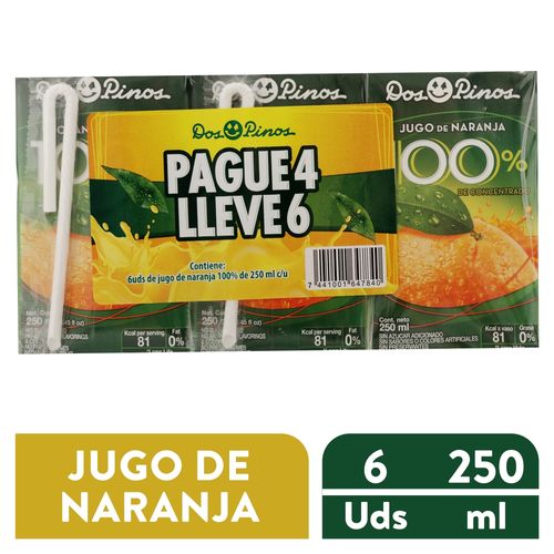 Jugo Uht Naranja 100porc 6 Pack 1500ml