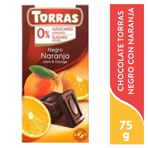 Chocolate Torras negro con naranja -75 g