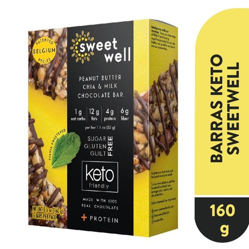 Barras Keto sweet well cashew pistachio & milk - 160 g
