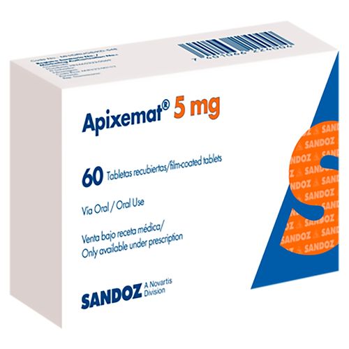 Apixemat 5 Mg X 60 Tabs