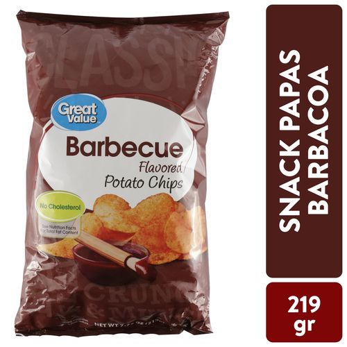 Snack Great Value papas sabor barbacoa - 219 g