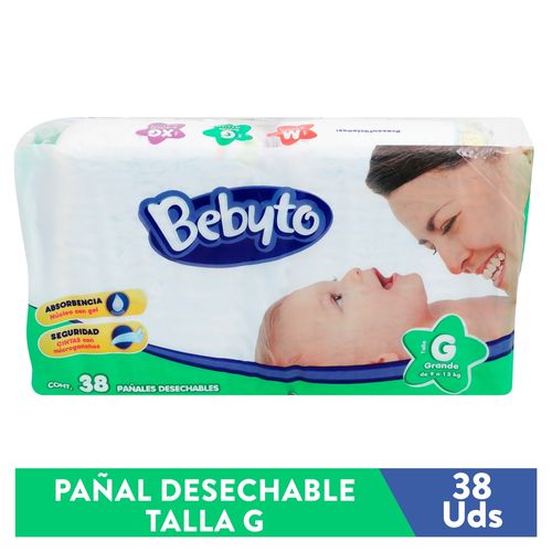 Pañales Desechables Marca Bebyto Talla M - 40 Unidades