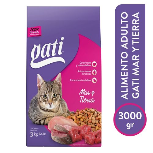 Alimento Gati Para Gato Mar Tierra -3000gr