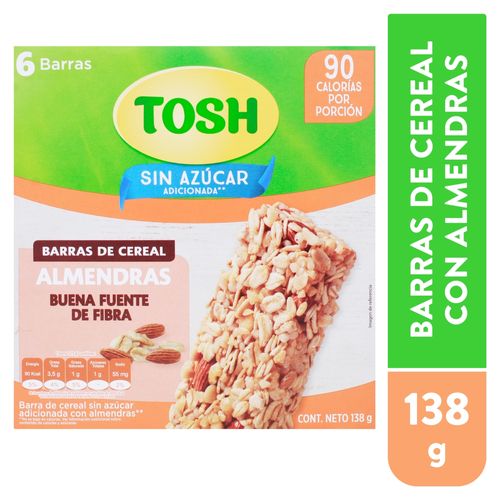 Barras Tosh Almendra Sin Azucar - 138 g