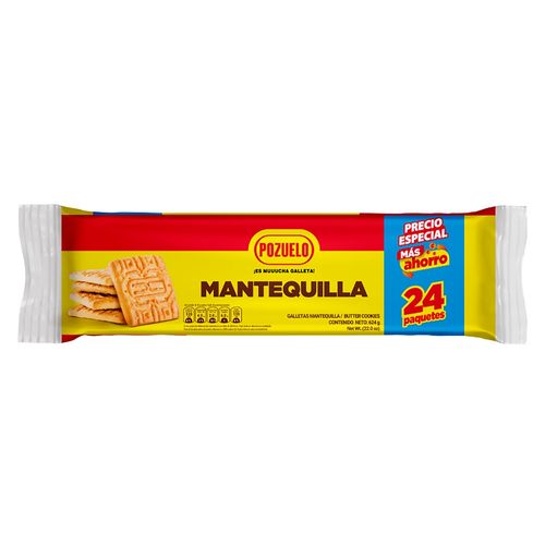 Galleta Pozuelo mantequilla 24 pack - 624 g