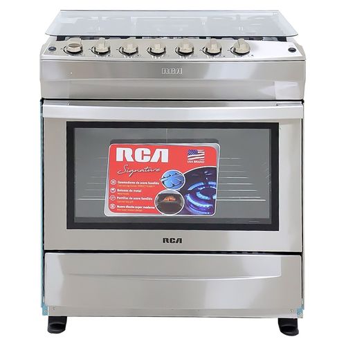 Cocina de gas RCA Inoxidable y vidrio