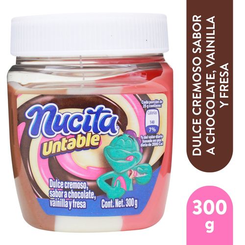 Nucita Untable Chocolate, Vainiila Y Fresa - 300 g