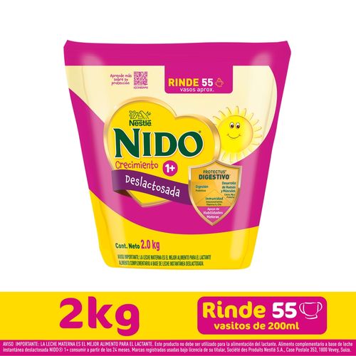 Alimento Complementario NIDO® 1+ Deslactosada - Bolsa 2kg