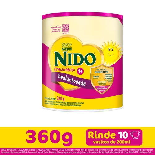 Alimento Complementario NIDO® 1+ Deslactosada - Lata 360g