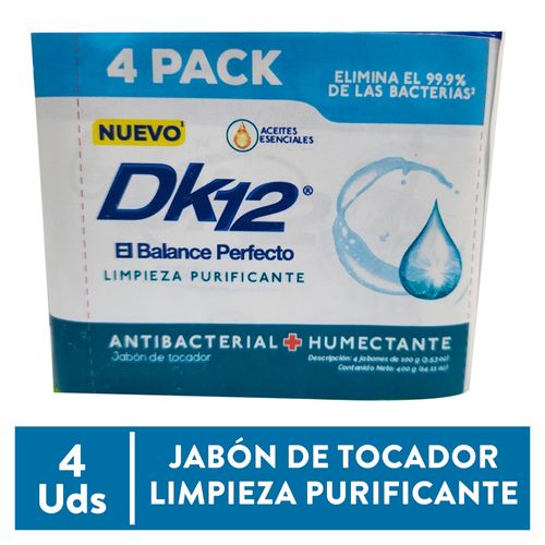 Jabón Dk12 de Tocador Limpieza Purificante 4 Pack - 400 g