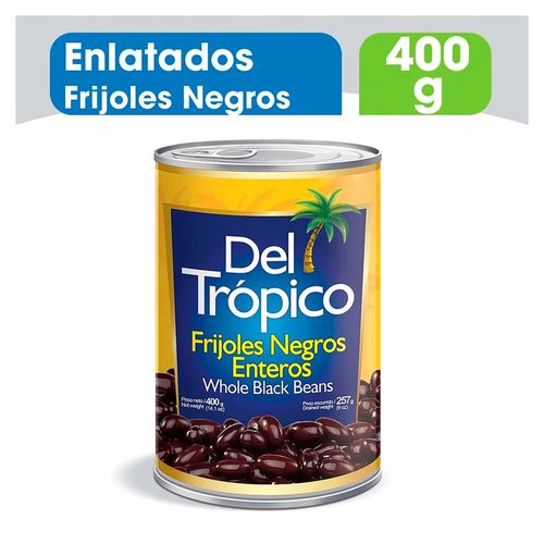 Frijol Del Trópico enteros negros enlatados - 400 g