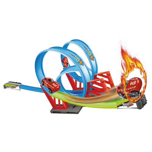 Pista Adventure Force Aro de fuego con vehículo