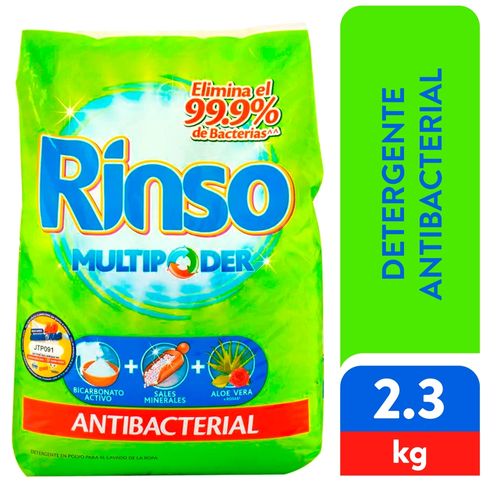 Detergente Rinso multipoder antibacterial -  2.3 kg
