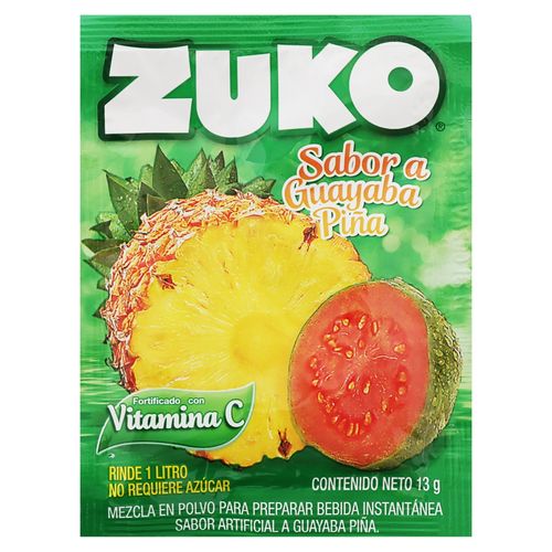 Bebida Zuko En Polvo Sabor Guayaba Piña - 13 g