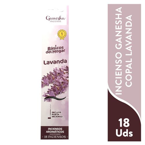 Incienso Ganesha Lavanda 18pz Ea 1
