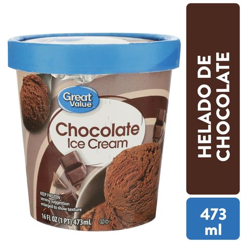 Helado Great Value chocolate - 473 ml