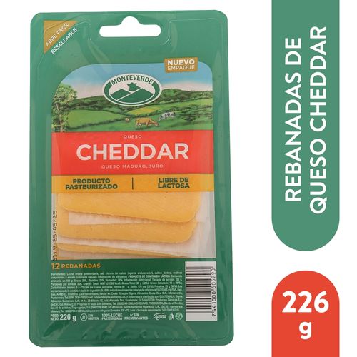 Queso Cheddar Reb Monteverde 226 G