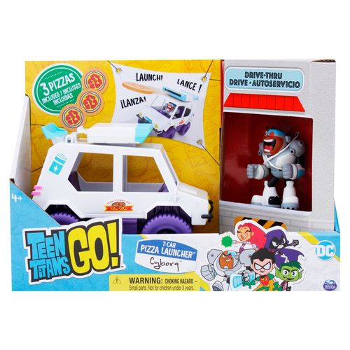 Vehículo Teen Titans Lanzador Pizza
