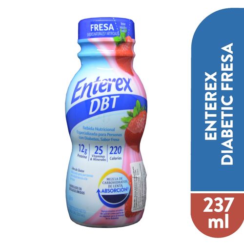Liquido Enterex DBT diabetic sabor fresa - 237 ml