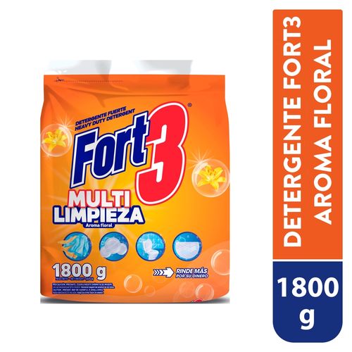 Detergente Fort3 Aroma Floral - 1800 g