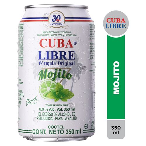 Bebida Cuba Libre Mojito Lata -350 ml