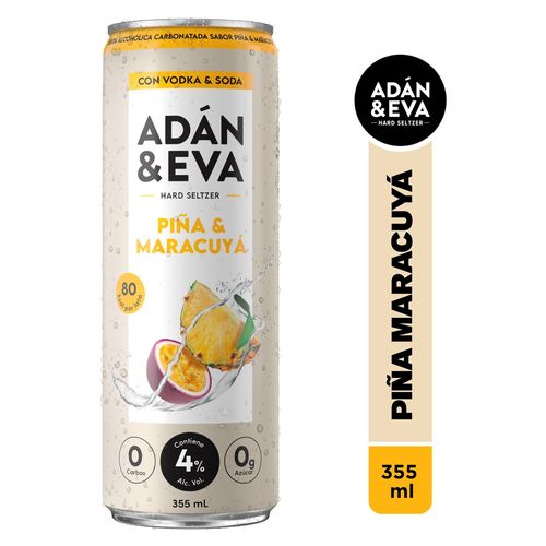 Bebida Adan Y Eva Maracuya Piña Con Ron -350ml