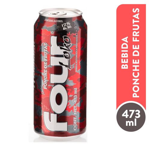 Bebida alcohólica Four Loko sabor ponche de frutas lata  - 473 ml