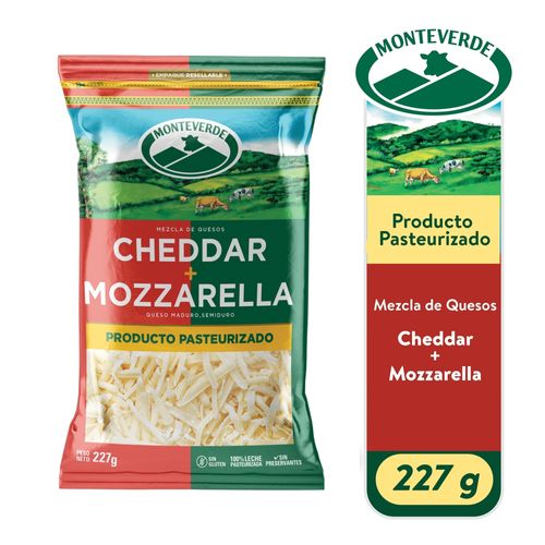 Queso Monteverde Mozarella Cheddar - 227 g