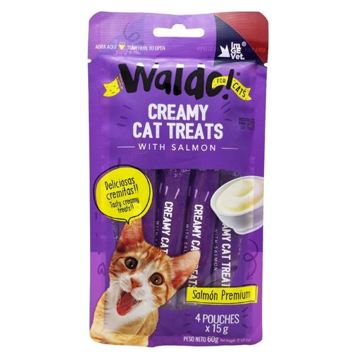 Creamy Cat Treat Waldo Salmon Premi 60gr