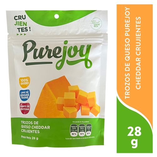 Trozos de Queso PureJoy Cheddar Crujientes - 28 g