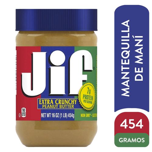 Mantequilla De Maní Jif Extra Crunchy - 454 g