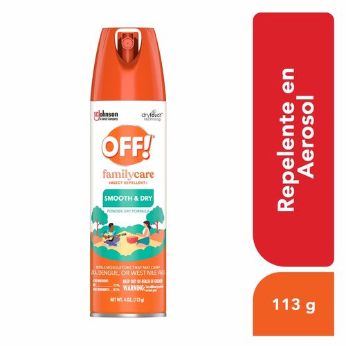 Repelente de Insectos OFF en Aerosol Smooth & Dry - 113 g