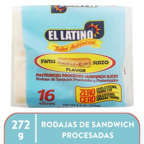 Queso El Latino Suizo Rebanado 272Gr