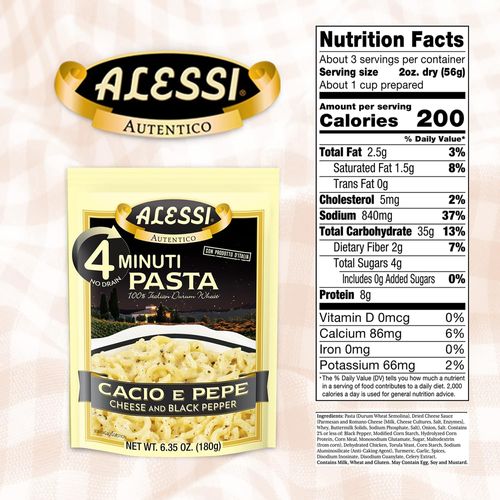 Pasta Alessi Piimenta Negra Queso 180gr