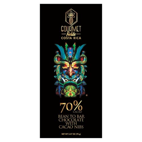 Choc Gourmet Fields Osc C Nibs Tab 70gr