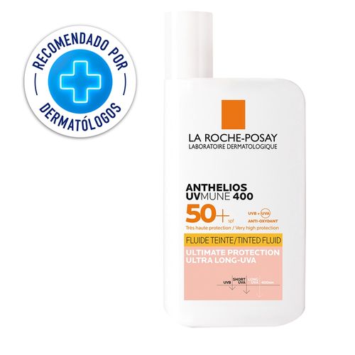 Protector Solar Facial Anthelios La Roche Posay Fluido UVMune 400 Con Color SPF 50+ - 50 ml