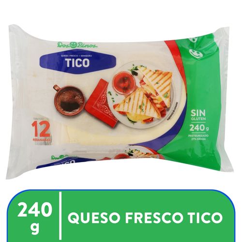 Queso Dos Pinos tico fresco rebanadas 12 Uds - 240 g