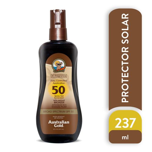 Bronceador Australian Gold spray gel FPS 50 - 237 ml
