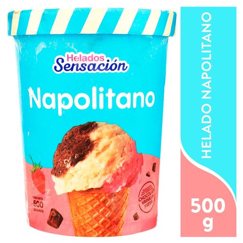 Helado Sensación cuarto sabor napolitano - 500 g