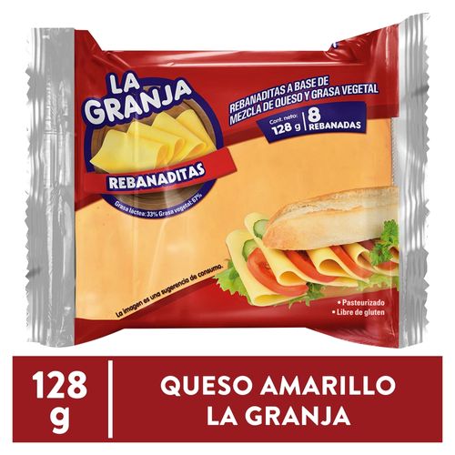 Queso Dos Pinos rebanaditas la granja 8 Uds  - 128 g