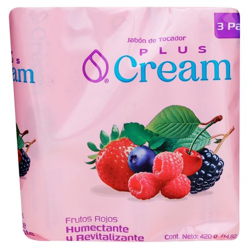Jabón Plus Cream frutos rojos -420 g