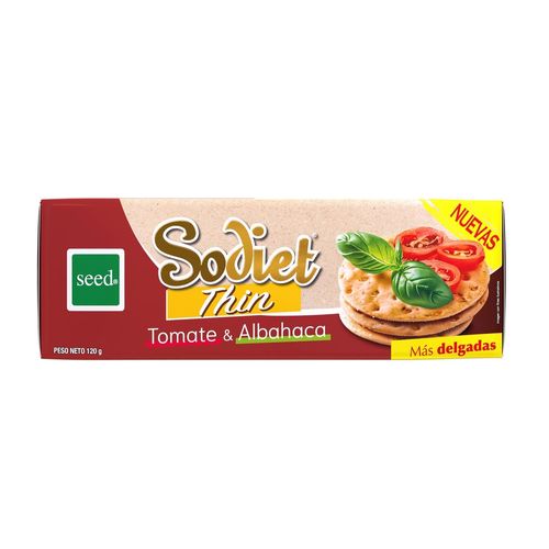 Galleta Sodiet Thin Tomatealbahaca 120gr